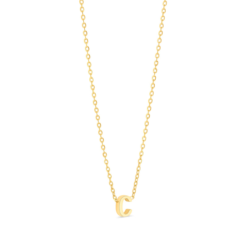 Anne Mini initial pendant Gold - C