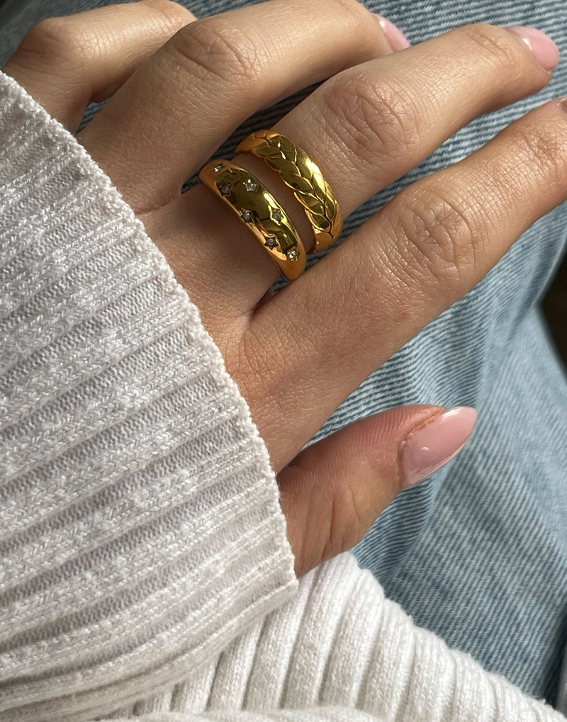 STARS RING - GOLD, SIZE 7