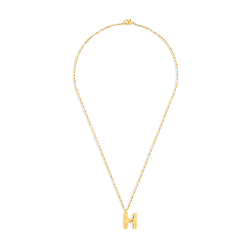 Mary Initial Pendant Gold - H