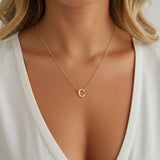 Anne Mini initial pendant Gold - C