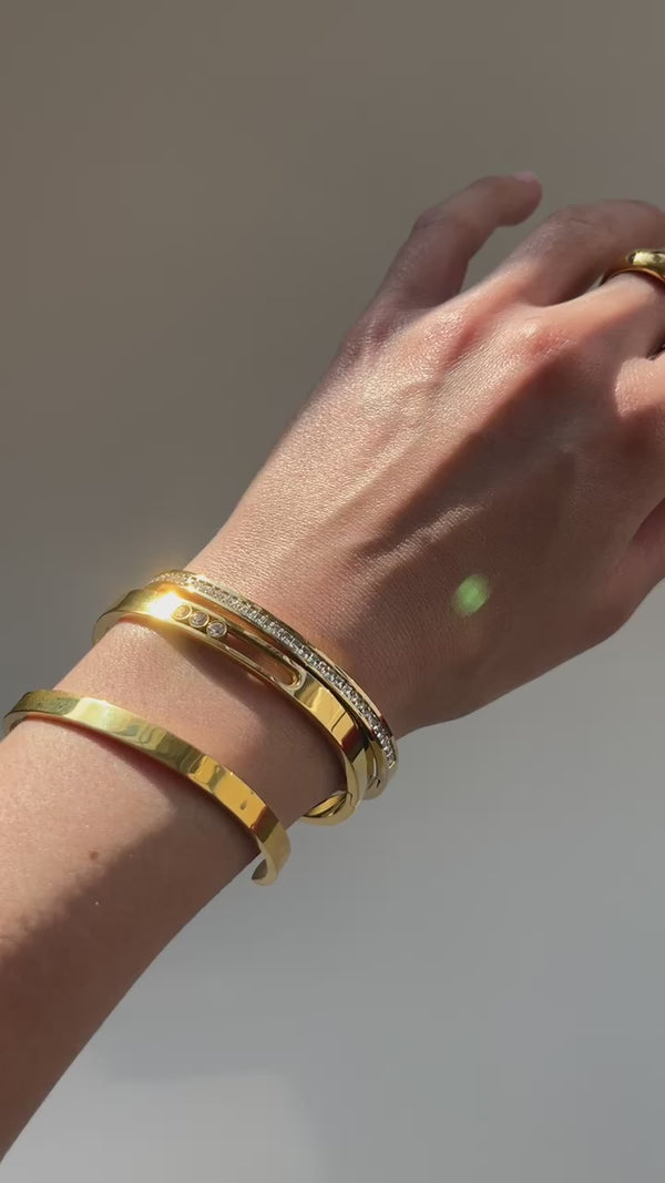 SINGLE CUFF BANGLE - GOLD