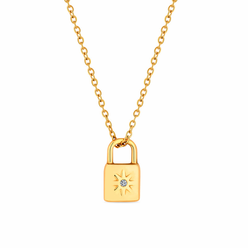 PADLOCK NECKLACE - GOLD