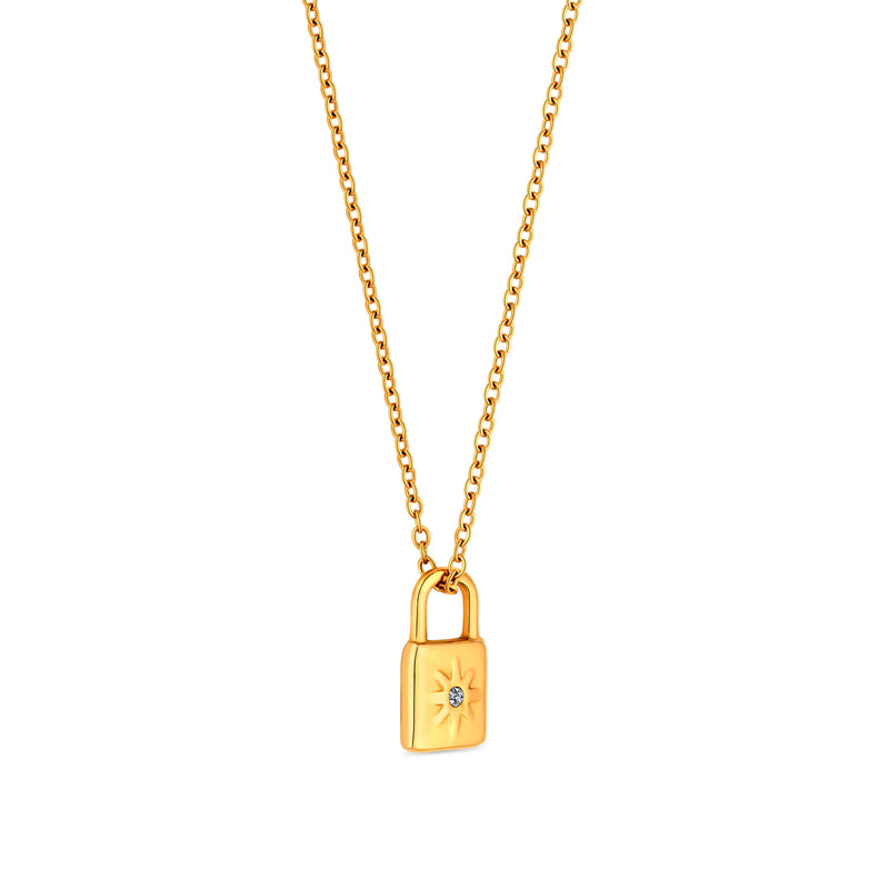 PADLOCK NECKLACE - GOLD