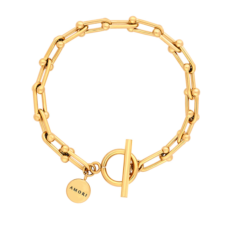 LOCK CHAIN BRACELET - GOLD