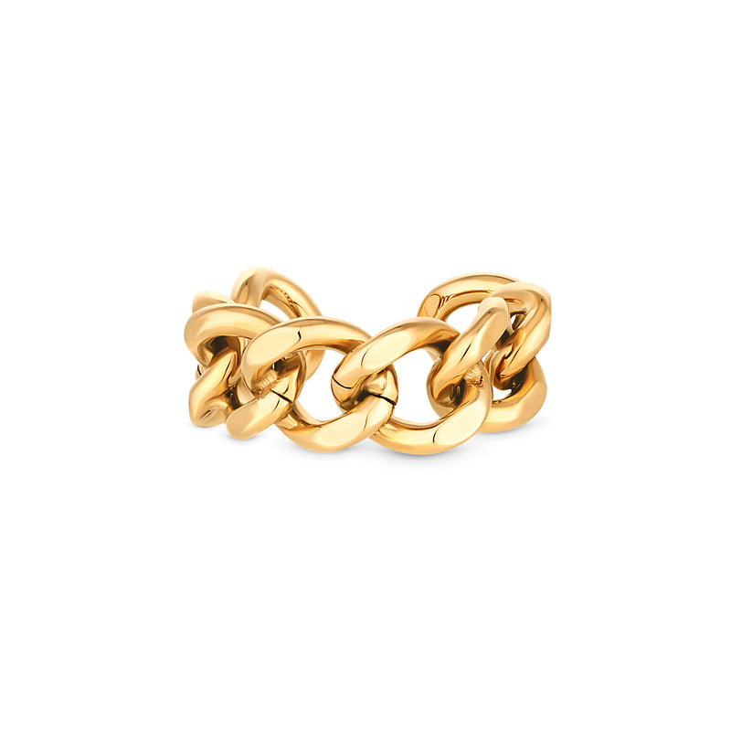 CHAINS RING - GOLD, SIZE 7