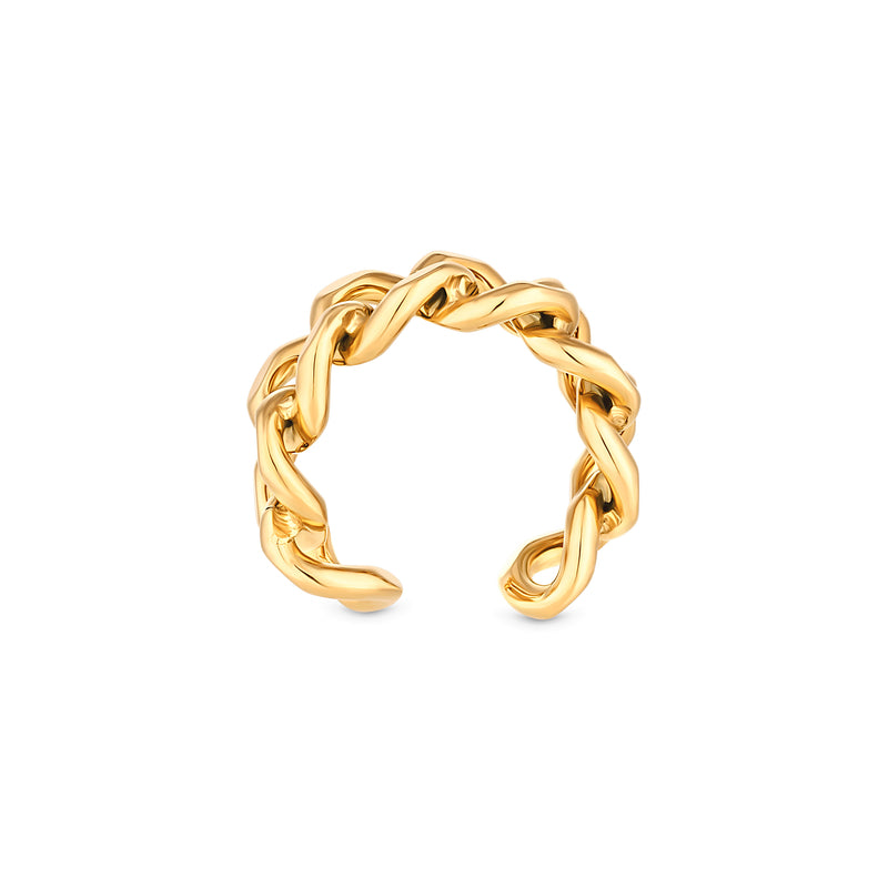 CHAINS RING - GOLD, SIZE 7