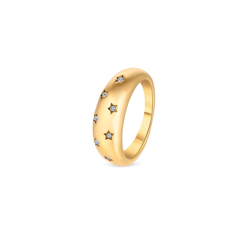 STARS RING - GOLD, SIZE 7