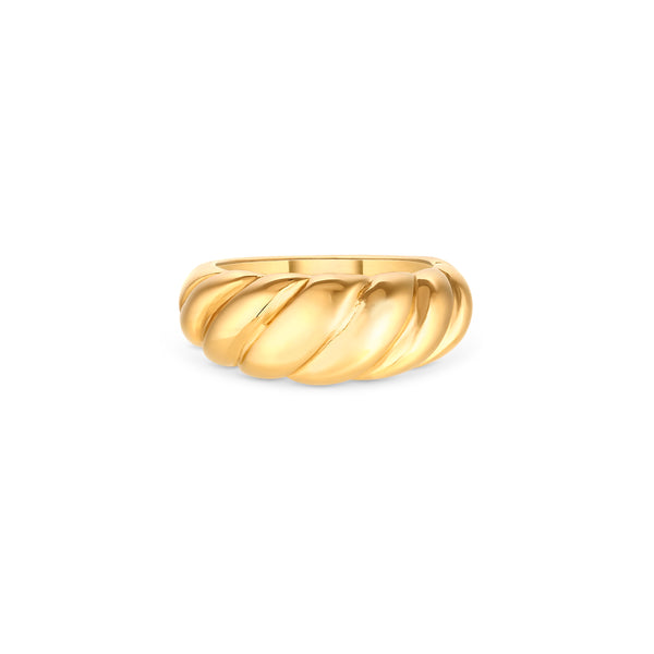 BUN RING - GOLD, SIZE 7