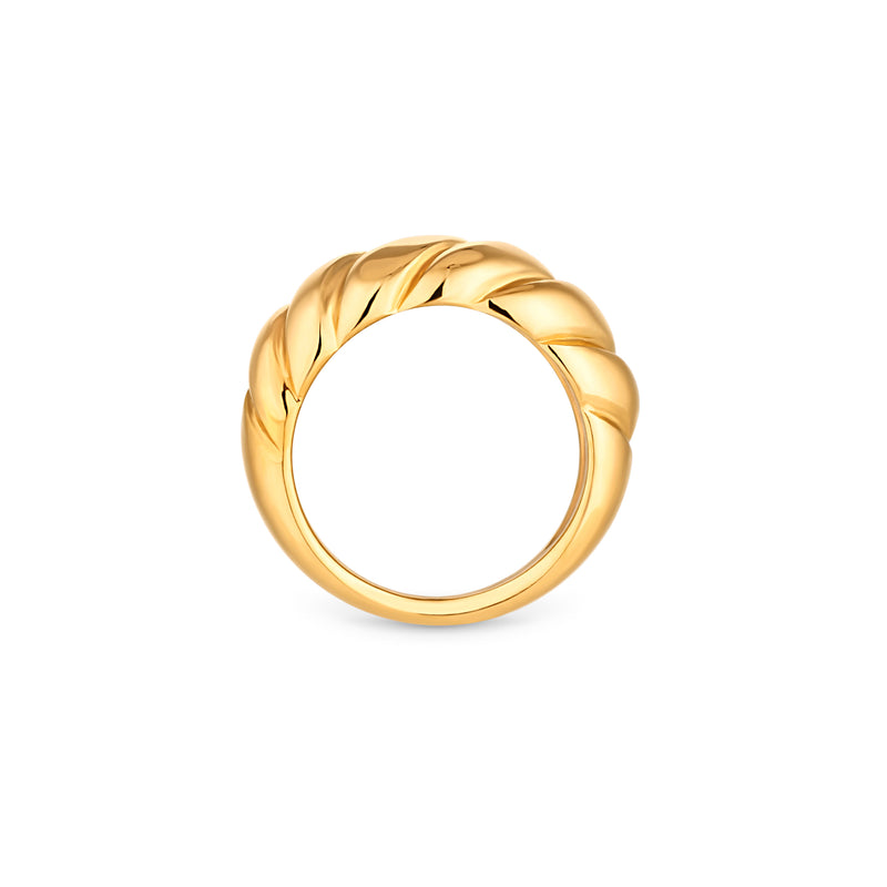 BUN RING - GOLD, SIZE 7