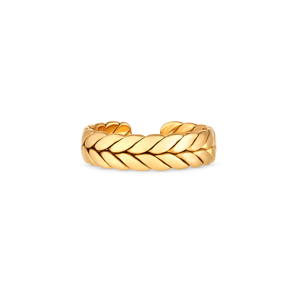 PLAIT RING - GOLD, SIZE 7