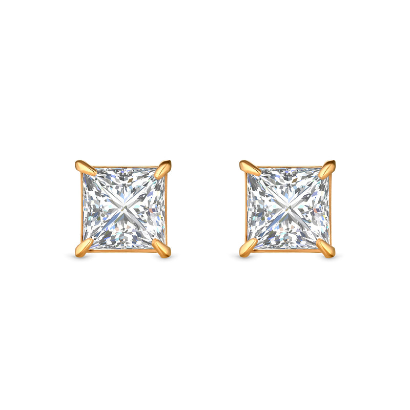 PRINCESS STUD EARRINGS - GOLD