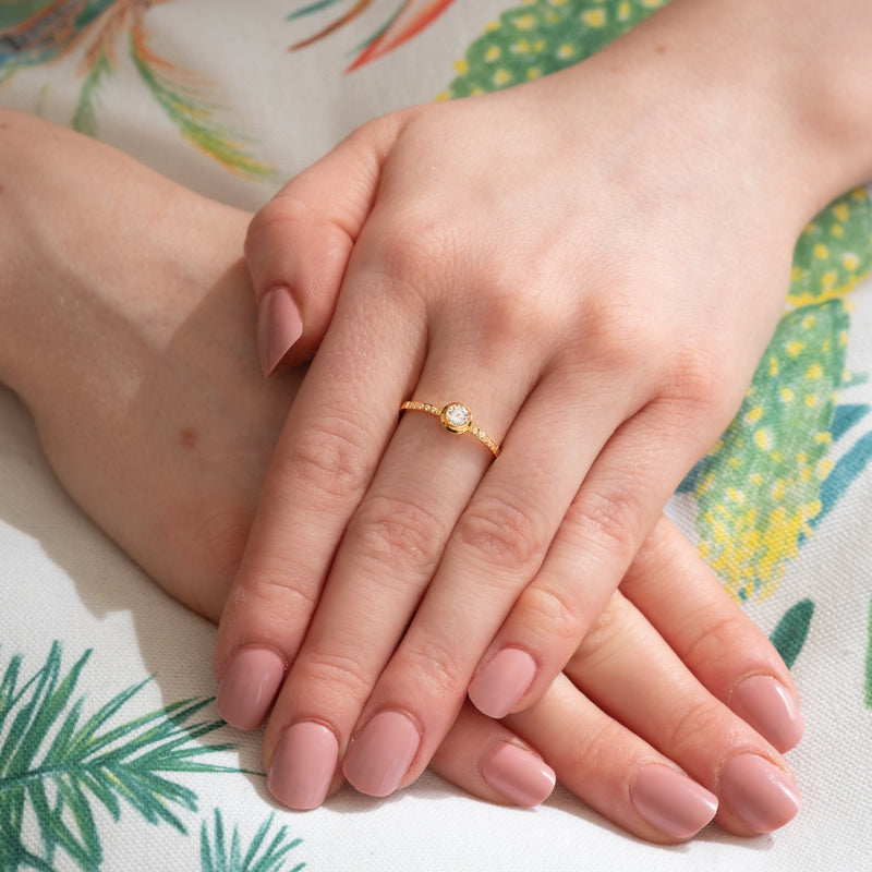 BEVEL RING - GOLD, SIZE 7