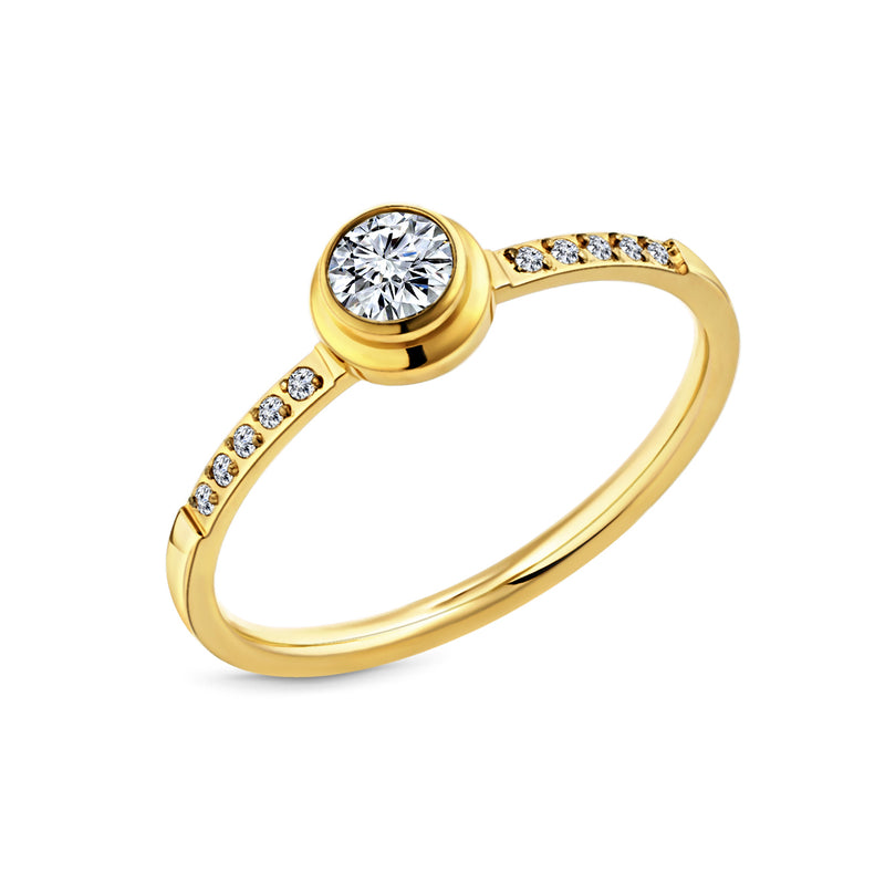 BEVEL RING - GOLD, SIZE 7