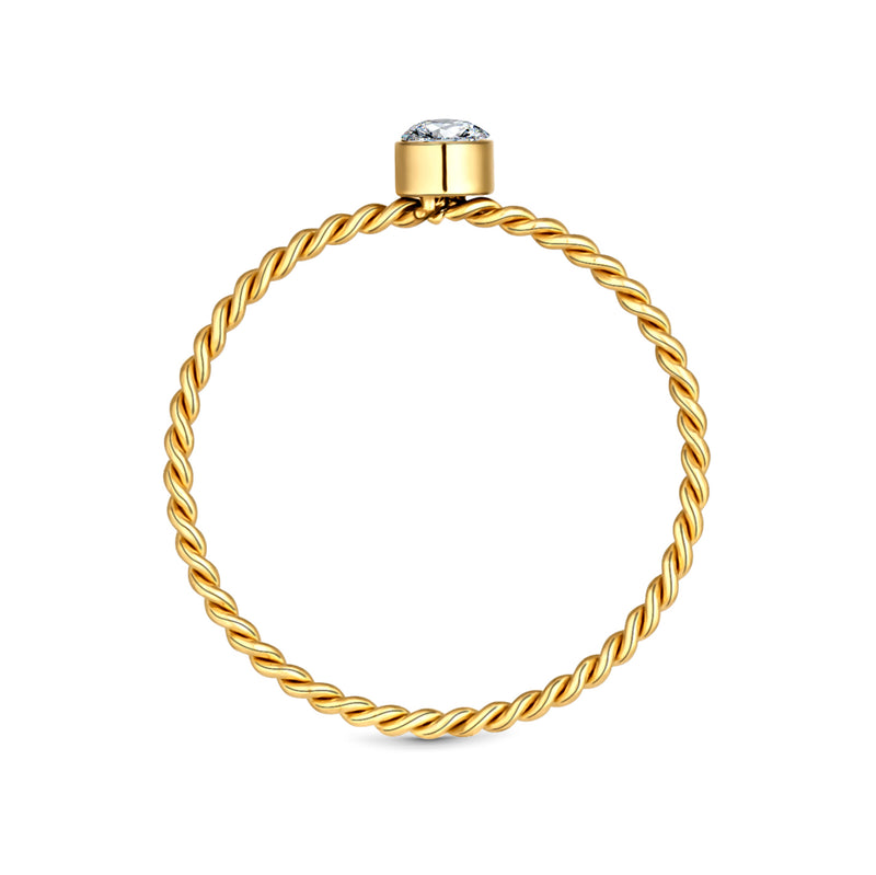 BRAIDED RING - GOLD, SIZE 6