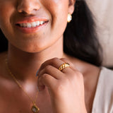 BUN RING - GOLD, SIZE 7