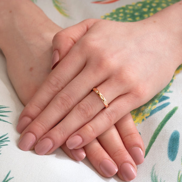 FACETED RING - ROSE, SIZE 6