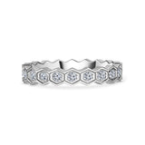 HEX RING - SILVER, SIZE 6