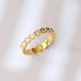HEX RING - GOLD, SIZE 6