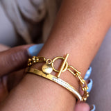 LOCK CHAIN BRACELET - GOLD