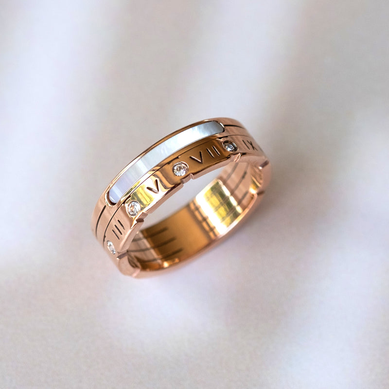 PROPHECY RING WITH PEARL - ROSE, SIZE 6
