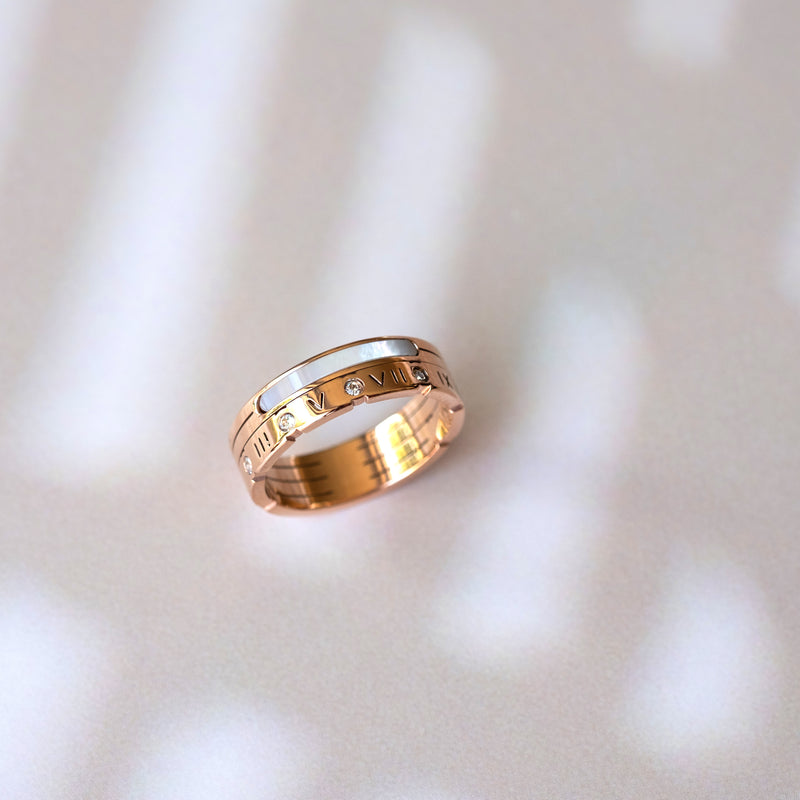 PROPHECY RING WITH PEARL - ROSE, SIZE 6