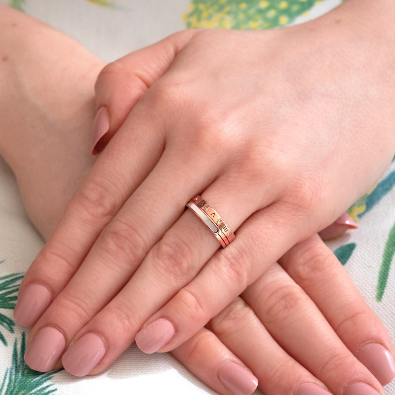 PROPHECY RING WITH PEARL - ROSE, SIZE 6