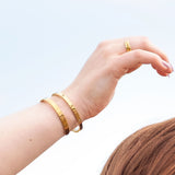 PLAIT RING - GOLD, SIZE 7