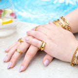 PLAIT RING - GOLD, SIZE 7