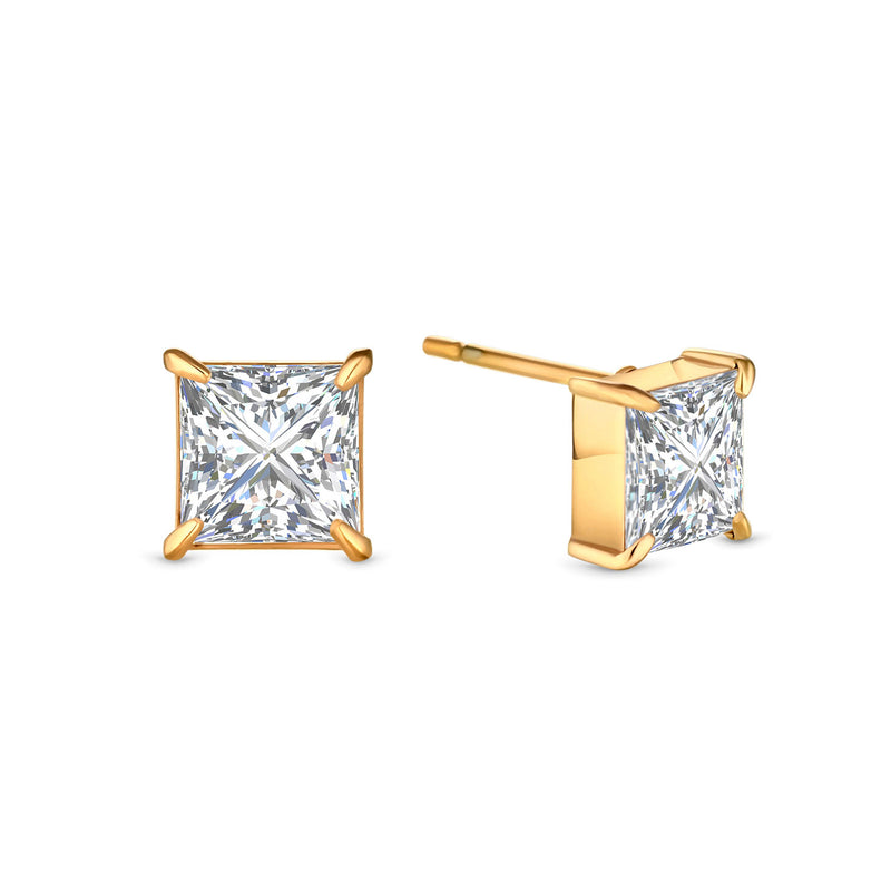 PRINCESS STUD EARRINGS - GOLD
