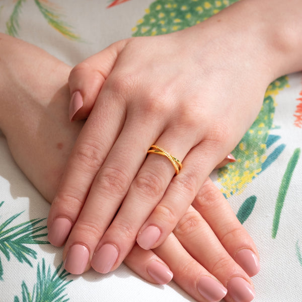 WOVEN RING - GOLD, SIZE 6