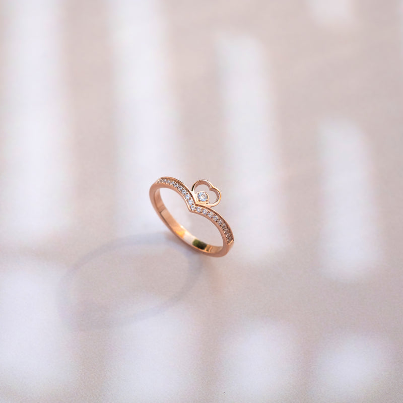 CHERISH RING - ROSE, SIZE 6